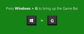 Windows toets + G-toets